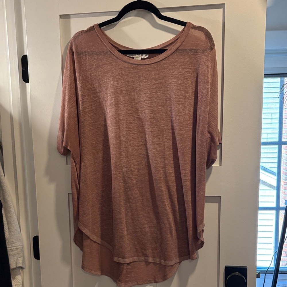 Forever 21 Relaxed Short Sleeve Tunic in Mauve